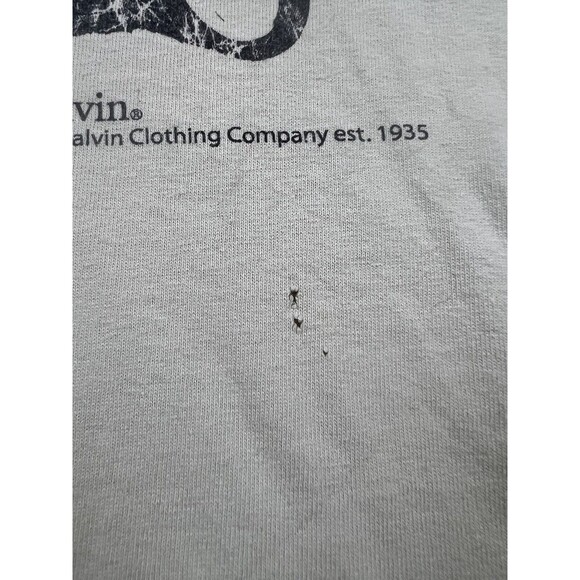 90s Calvin Klein Ride Hard Shirt Short Sleeve Tee Motorcycle | Cream | Size XL - Picture 4 of 10